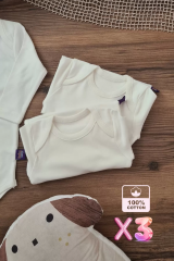 Unisex % 100 Pamuk Uzun Kol 3 Adet Bebek Ve Çocuk Body